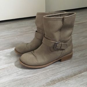 Grey Moto boots